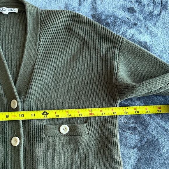Alex Mill Jo Ribbed Cardigan Sweater In Olive V-neck Long Sleeve Size XS - Picture 7 of 15